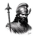 Create a tattoo with chatrapathi shivaji and maharana pratap tattoo design idea