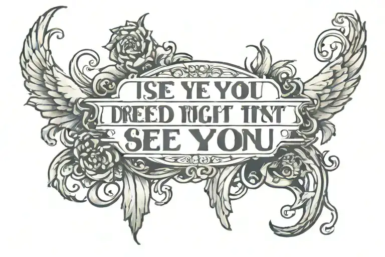 a text tattoo that says I see you dressed in white Every wrong made right tattoo design idea