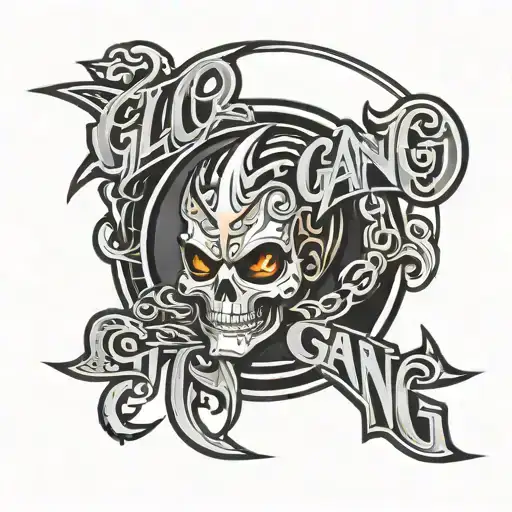 glo gang logo tattoo design idea