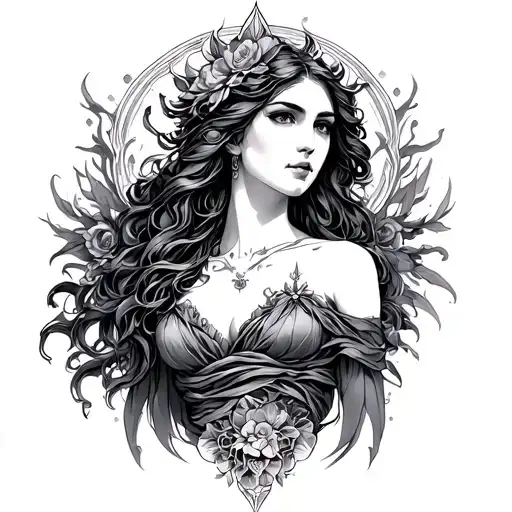 Fortuna Goddess tattoo design idea