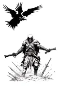 battle scene US special forces grim reaper tattoo design idea