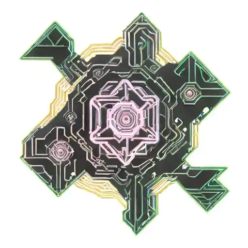 new cyber sigilism tattoo design idea