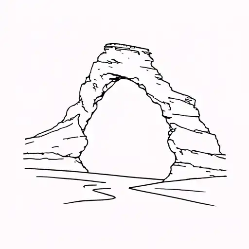 delicate arch tattoo design idea