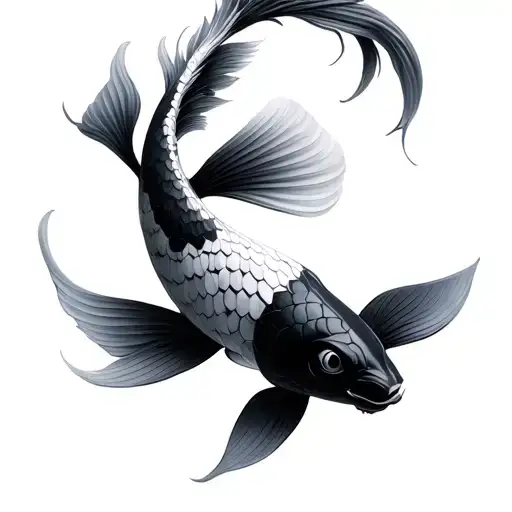 1 geometric koi fish 1 koi fish tattoo design idea