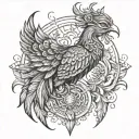 Incorporate a mandala design with elements of a phoenix to symbolize your resilience and transformation as a warrior tattoo design idea