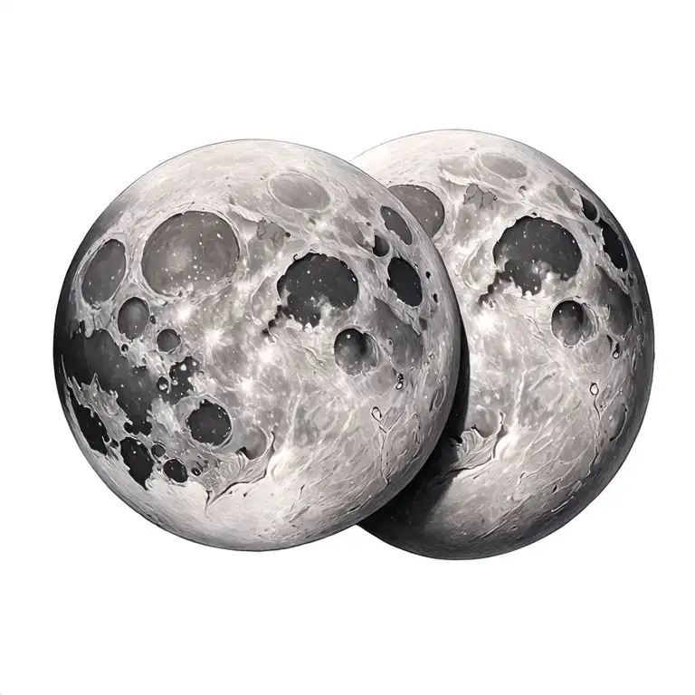 Moon tattoo design idea
