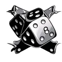 777 on three dice tattoo design idea