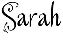 "Sarah" tattoo design idea