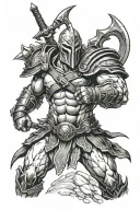 ares god of war tattoo design idea