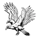 navy seal trident but with two crows instead of the eagle, with one crow putting his wing around the other to comfort hi tattoo design idea