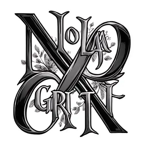 " Nola Gritt " Nombre Infinity Symbol with names tattoo design idea