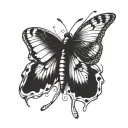 A tattoo of a butterfly emerging from a cocoon, symbolizing transformation and success tattoo design idea