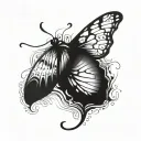 A tattoo of a butterfly emerging from a cocoon, symbolizing transformation and success tattoo design idea