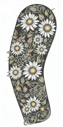daisy chain wrapped tattoo design idea