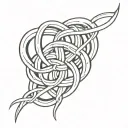 witch's knot tattoo design idea