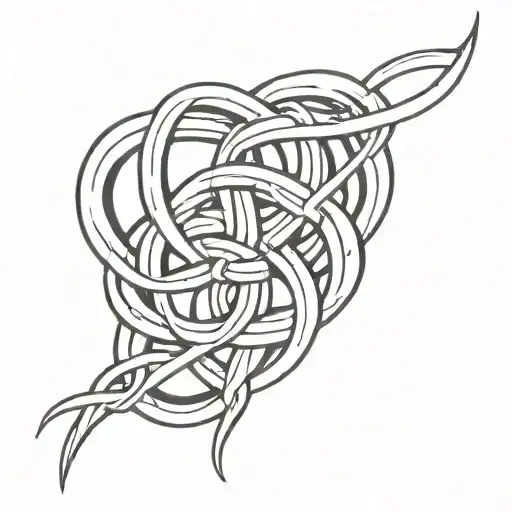 witch's knot tattoo design idea