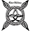 Celtic trinity knot with celtic runes that spell Robert incorporated.  tattoo design idea
