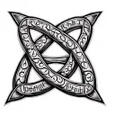 Celtic trinity knot with celtic runes that spell Robert incorporated.  tattoo design idea