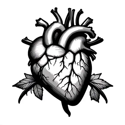 heart surgery survivor symbol intertwined tattoo design idea