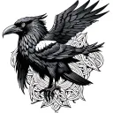 celtic raven tattoo design idea