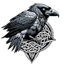 celtic raven tattoo design idea