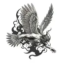 Icarus falling from the sky  tattoo design idea