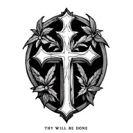 "Thy will be done" Jerusalem Cross tattoo design idea