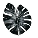 Monstera tattoo design idea