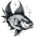 "Pisces fish" Libra Scale tattoo design idea