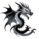 abstract dragon tattoo design idea