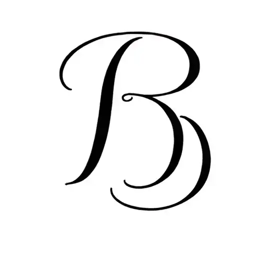 Cursive B tattoo design idea