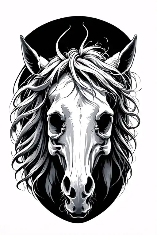 Skeleton Horse tattoo design idea
