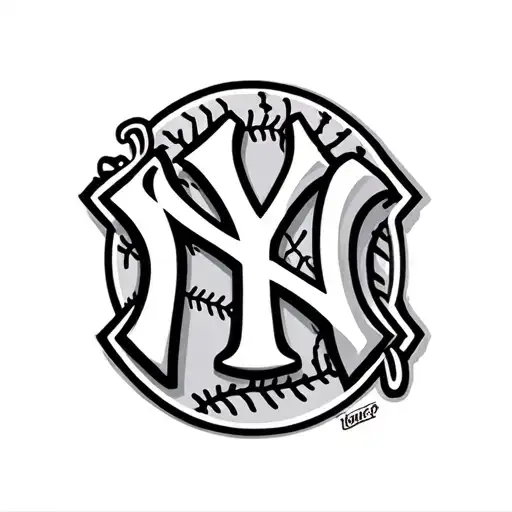 yankees logo combined tattoo design idea