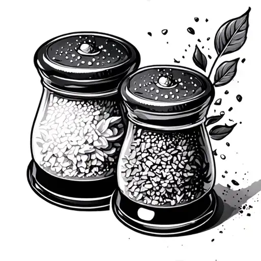 salt and pepper  tattoo design idea