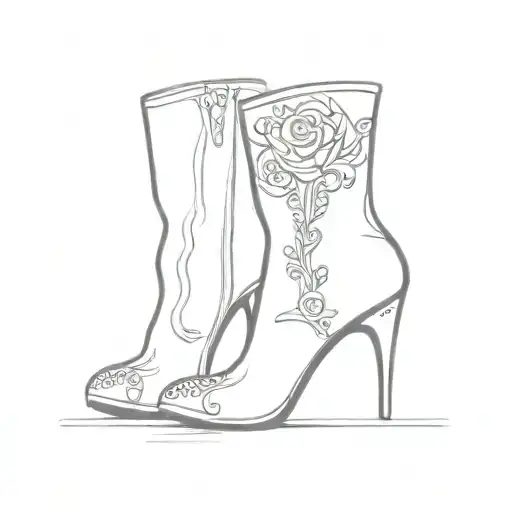 lucky boots 208 tattoo design idea