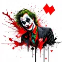 Joker with playing cards tattoo design idea