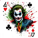 Joker with playing cards tattoo design idea
