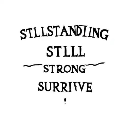 still standing still strong survive tattoo design idea