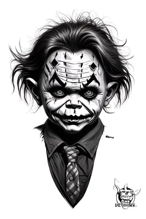 Freddy Krueger and Chucky tattoo design idea