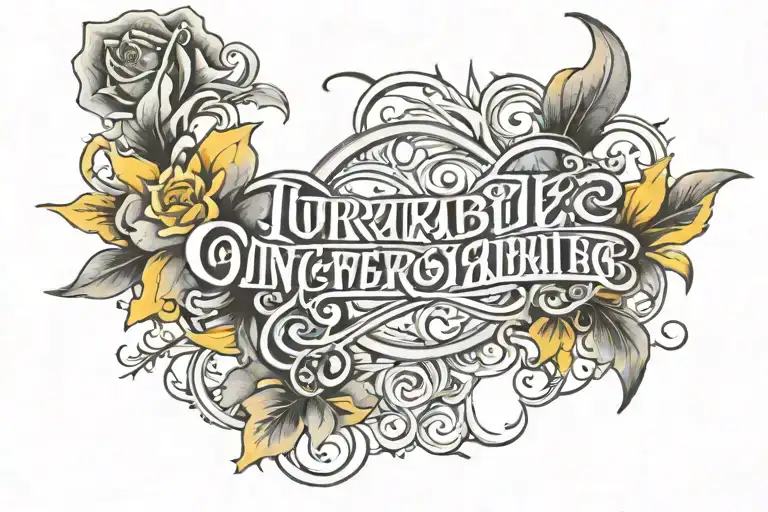unforgettable written tattoo design idea