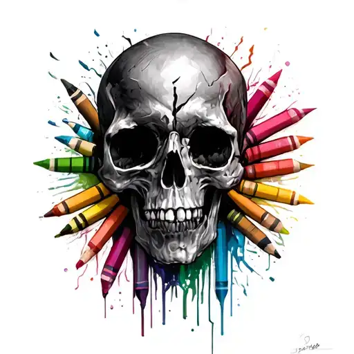 Broken Crayons Still Color tattoo design idea