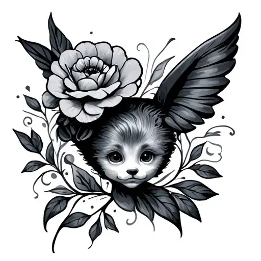 Child Name tattoo design idea
