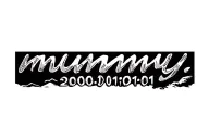 "mummy. 2000-01-01" mount everest black tattoo with personalized name and date of birth tattoo design idea