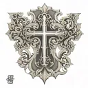 cross of saint peter ἀγάπη tattoo design idea