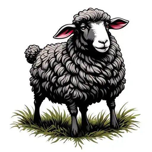 1>99 and a sheep tattoo design idea