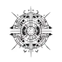 aries, aquarius, libra and scorpio combination tattoo design idea