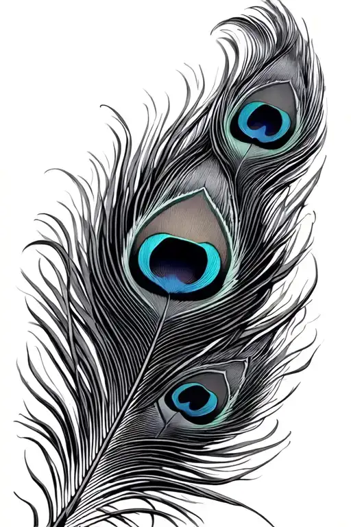 Urdhva Pundra with peacock feather tattoo design idea