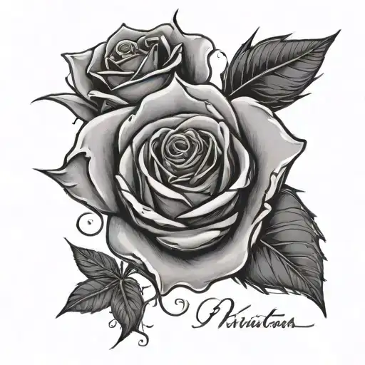 simple elegant compas rose with invictus text tattoo design idea