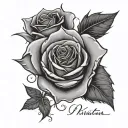 simple elegant compas rose with invictus text tattoo design idea