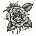 simple elegant compas rose with invictus text tattoo design idea